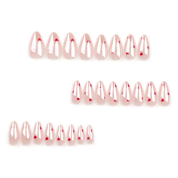 Pink nails with dense glitter texture