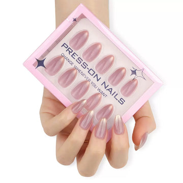 Pink gradient press-on nails