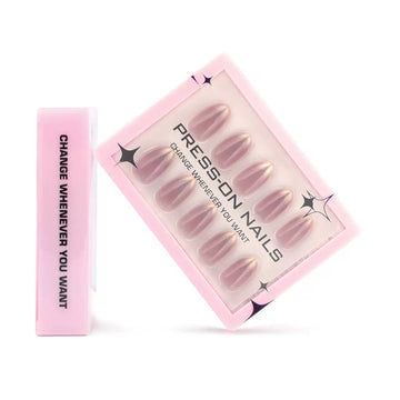 Pink gradient press-on nails