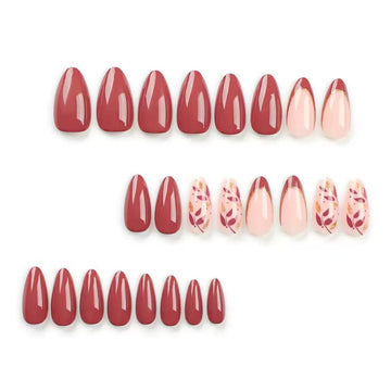 Pink stiletto nails with subtle glitter details