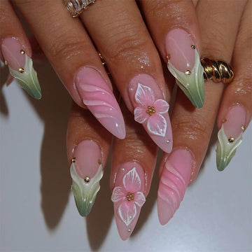 Rose Veil Garden Nails
