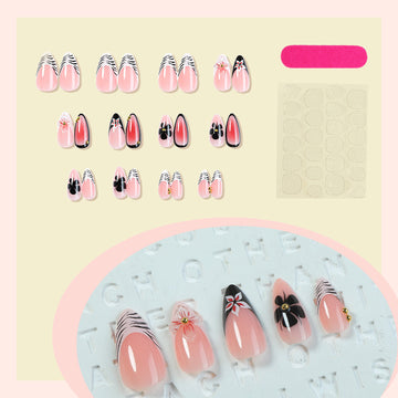 Black Petal Couture Nails